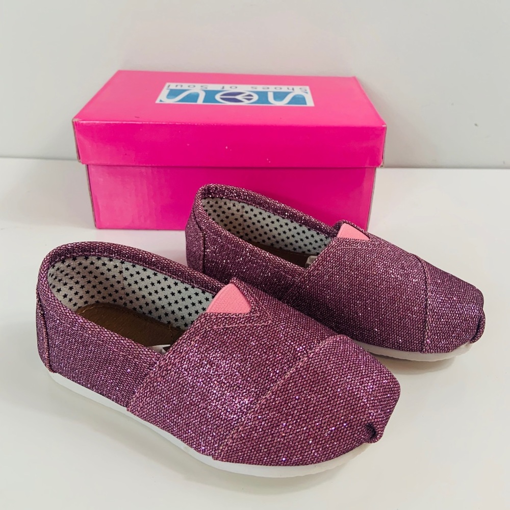Brand New Toddler Girls Pink Glitter Flats